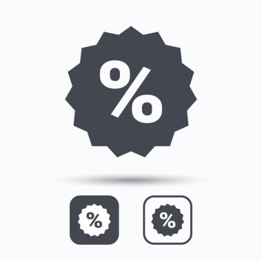 Simge indirim. Satış teklifi yıldız işareti.