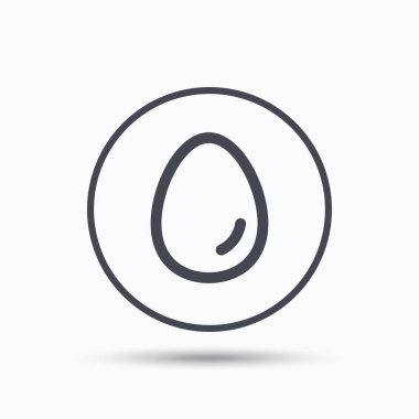 Yumurta simgesi. Kahvaltı yemek işareti.