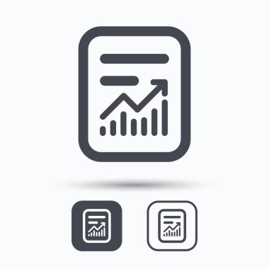 Rapor dosya simgesi. Belge sayfası istatistikleri ile.