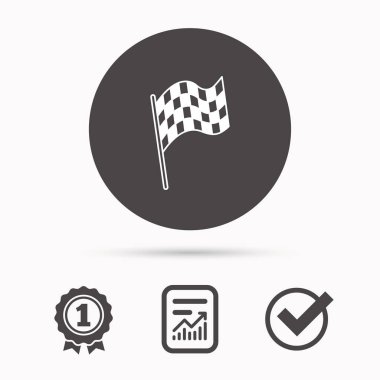 Bayrak simgesini bitirmek. Başlangıç yarış işareti.