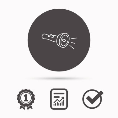 El feneri simgesi. Işık demeti işareti.