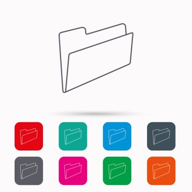 Klasör simgesi. Muhasebe denetim işareti.