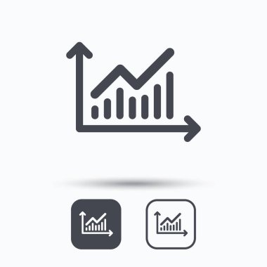 Grafik simgesi. İş analizi işareti grafik.