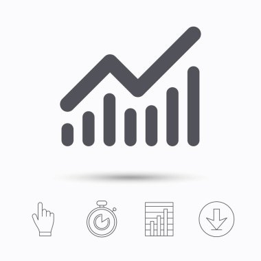 Grafik simgesi. İş analizi işareti grafik.