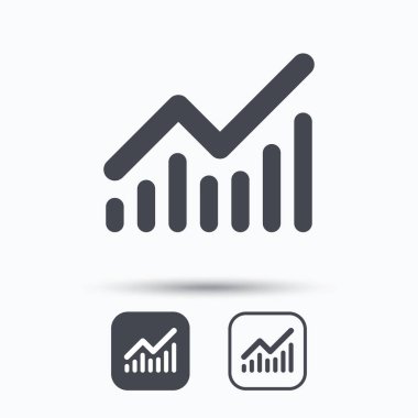 Grafik simgesi. İş analizi işareti grafik.