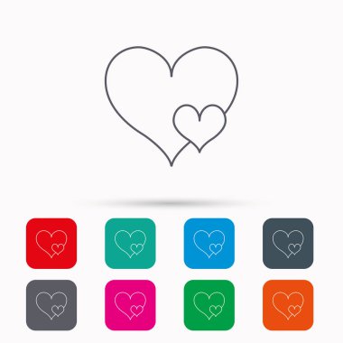 Aşk kalp simgesi. Aşık işareti.