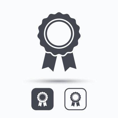 Madalya simgesi. Kazanan ödül amblemi işareti.