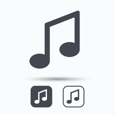 Müzik simgesi. Nota işareti.