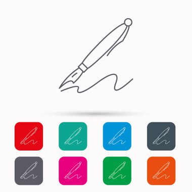 Kalem simgesi. Yazma aracı işareti.