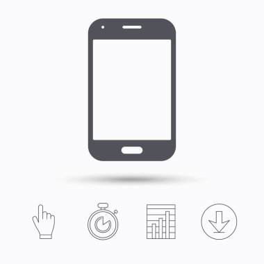 Akıllı telefon simgesi. Cep telefonu iletişim.