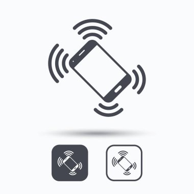 Akıllı telefon arama simgesi. Hareket eden telefon.