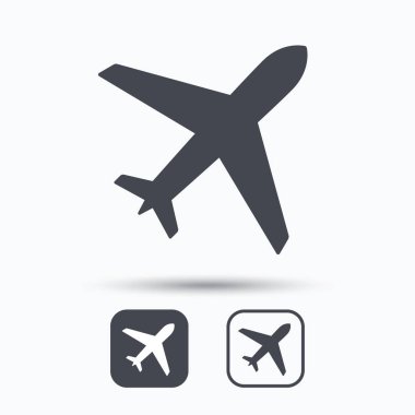 Uçak simgesi. Uçuş taşıma işareti.