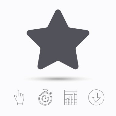 Yıldız simgesi. Sık kullanılan veya en iyi işareti.