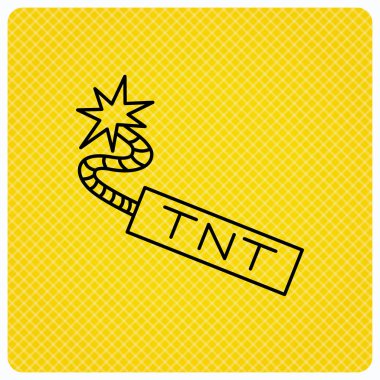 TNT dinamit simgesi. Bomba patlama işareti.