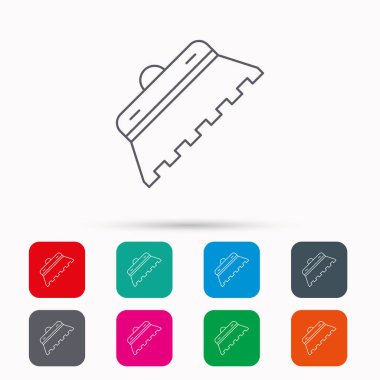 Mala kiremit simgesi. Spatula onarım aracı işareti.