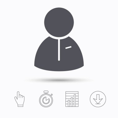 Kullanıcı simgesi. İnsan kişi işareti.