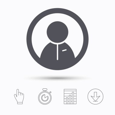 Kullanıcı simgesi. İnsan kişi işareti.