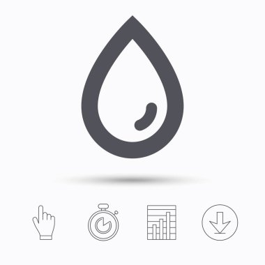 Su damla simgesi. Doğal su işareti.