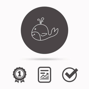 Balina simgesi. En büyük memeli hayvan işareti.