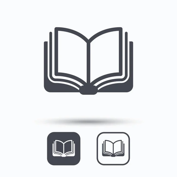 Boekpictogram. Studie literatuur teken. — Stockvector