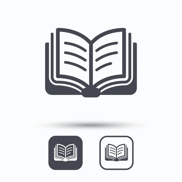 Boekpictogram. Studie literatuur teken. — Stockvector