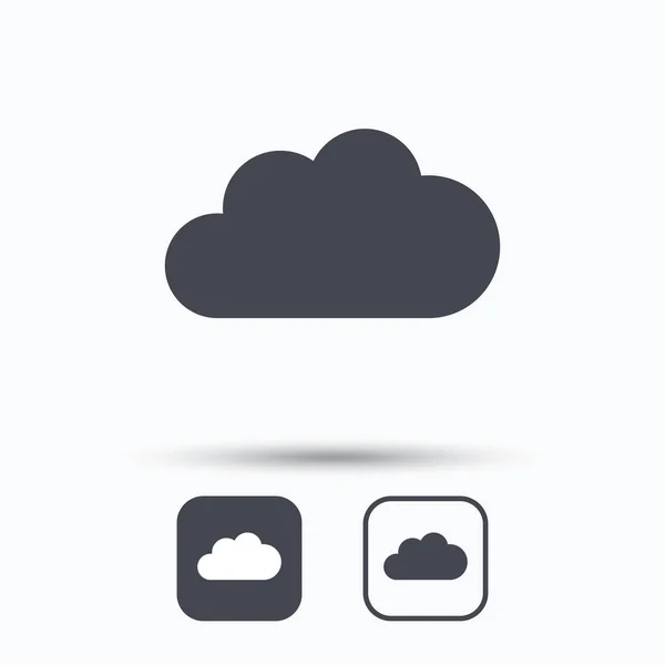 Wolkensymbol. Datenspeichertechnologie. — Stockvektor