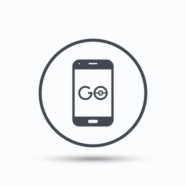 Smartphone game icon. Go symbol. — Stock Vector