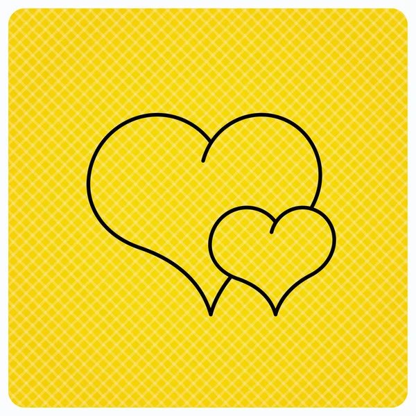 Love heart icon. Couple romantic sign. — Stock Vector