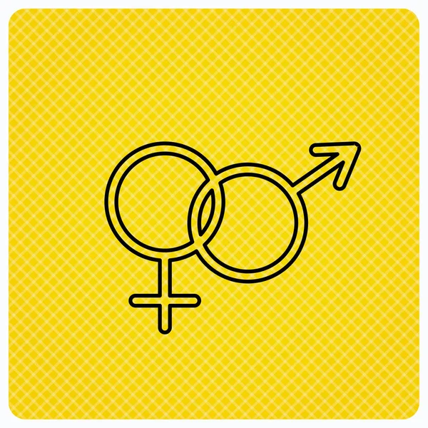 Male and female icon. Traditional sexuality sign. — Stock Vector