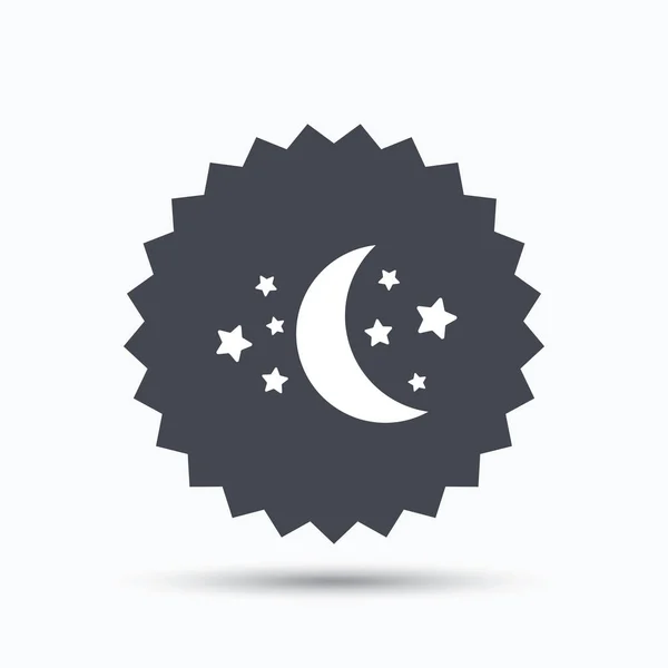 Moon and stars icon. Night sleep sign. — Stock Vector