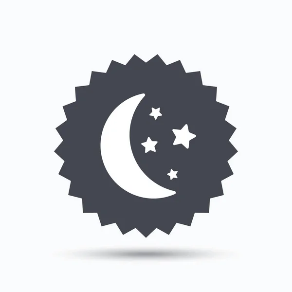 Moon and stars icon. Night sleep sign. — Stock Vector