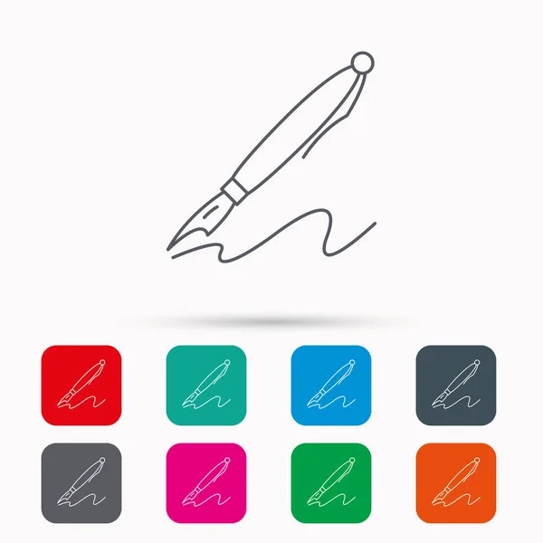 L'icône du stylo. Outil d'écriture signe . — Image vectorielle
