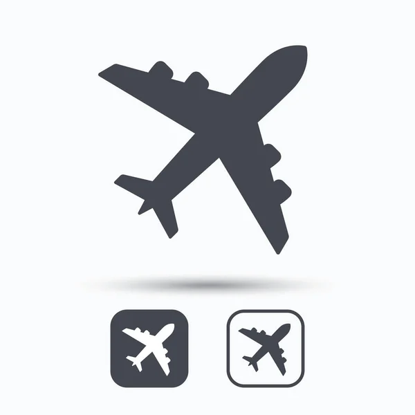 Icona dell'aereo. Segnale di trasporto aereo . — Vettoriale Stock