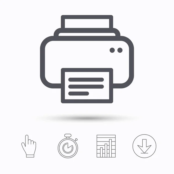 L'icône de l'imprimante. Imprimer des documents technologie signe . — Image vectorielle