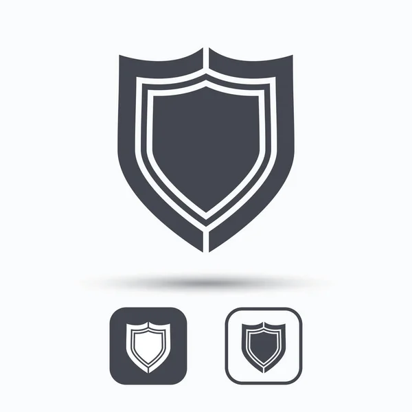 Shield protection icon. Defense equipment sign. — Stock Vector