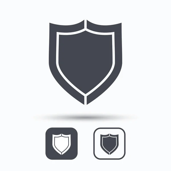Pajzs védelem ikon. Védelmi berendezések jele. — Stock Vector