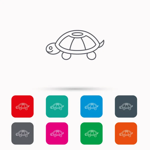 Schildpad pictogram. Schildpad teken. — Stockvector