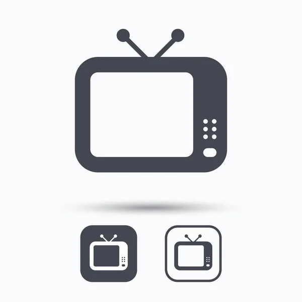 Icono de TV. Señal de televisión retro . — Vector de stock