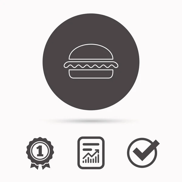 Vegetarische Burger-Ikone. Fast Food-Schild. — Stockvektor