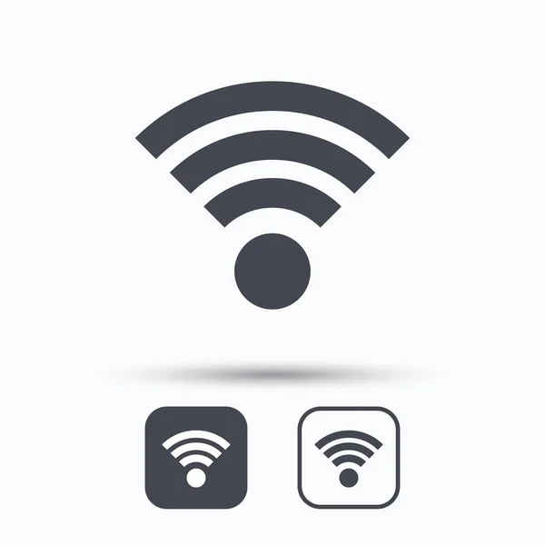 WiFi-ikonen. Trådlöst internet tecken. — Stock vektor