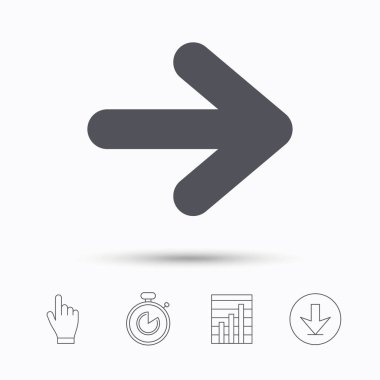 Ok simgesi. Sonraki gezinme işaret.