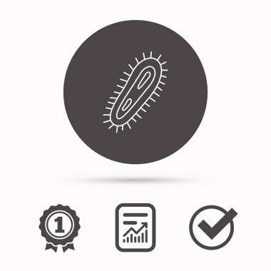 Bakteri simgesi. Tıp enfeksiyon sembolü.