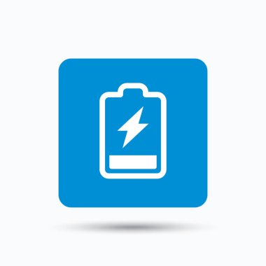 Pil güç simgesi. Akümülatör işareti şarj.