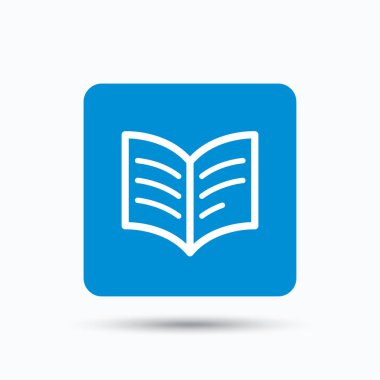 Kitap simgesi. Çalışma edebiyat işareti.