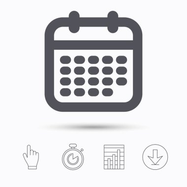 Takvim simgesini. Olaylar uyarı mektubu işareti.