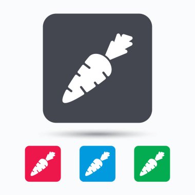 Havuç simgesi. Doğal sebze işareti.