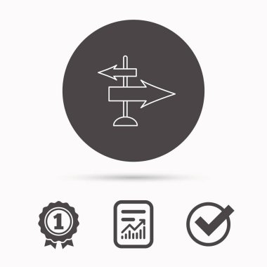 Yön okları simge. Hedef yol işareti.