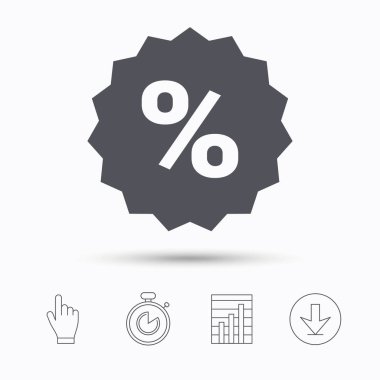 Simge indirim. Satış teklifi yıldız işareti.