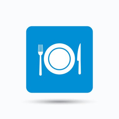 Tabak, çatal ve bıçak simgeler. Çatal bıçak takımı işareti.