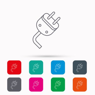 Elektrik fişi simgesi. Elektrik güç işareti.